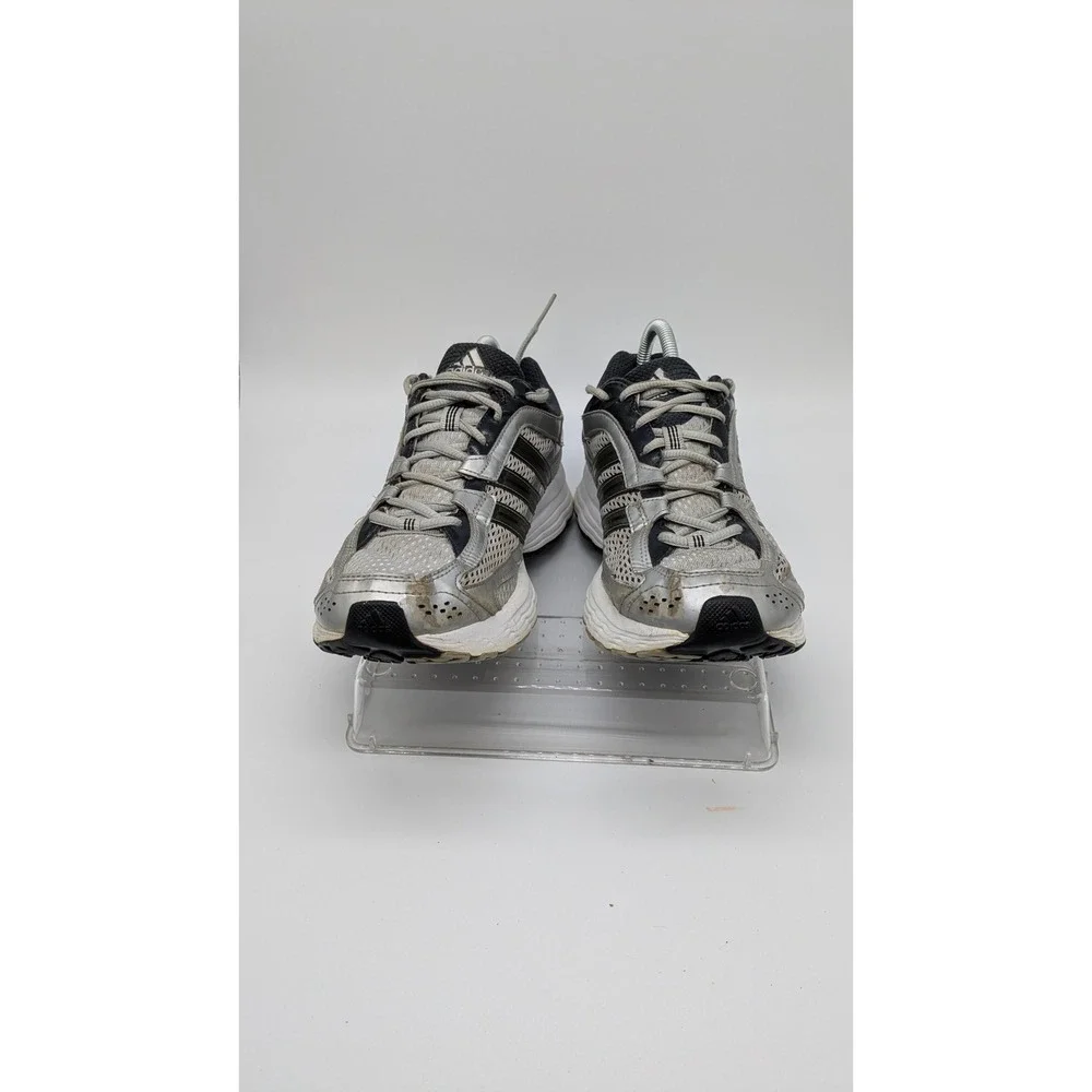 Adidas Mens Running Shoes Size 10 Gray Silver Black Athletic Sneakers